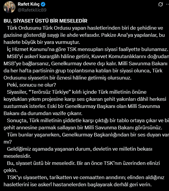 İhraç Teğmenden Yaşar Güler’e ‘şehit annesi’ tepkisi: Gelecekte kötü örnek olarak anılacak - Resim : 3