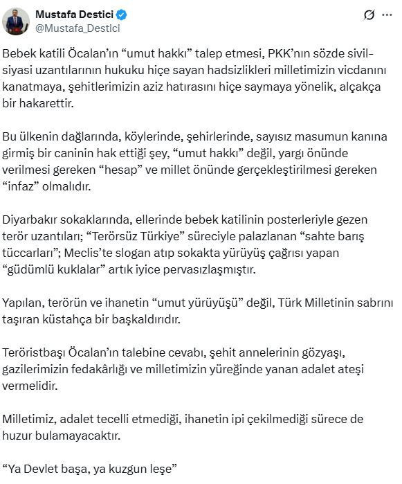 Yavru ortak Destici, urganı aldı eline! Bahçeli İmralı’ya ‘gidin’ derken… - Resim : 1