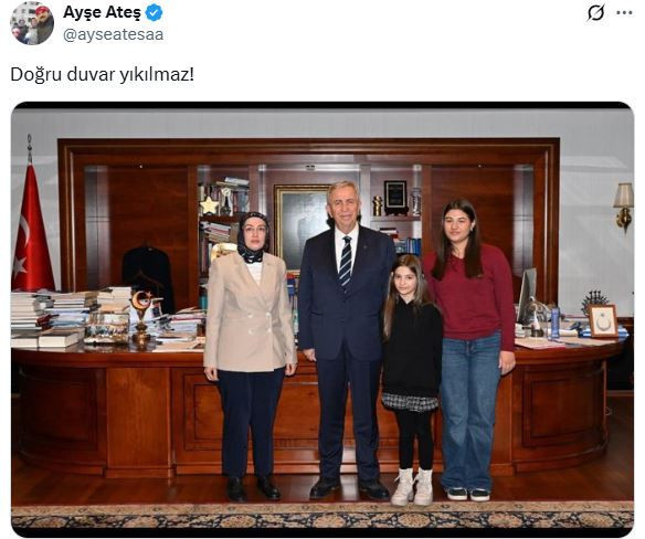 Ayşe Ateş'ten Mansur Yavaş'a üç kelimelik destek mesajı - Resim : 2