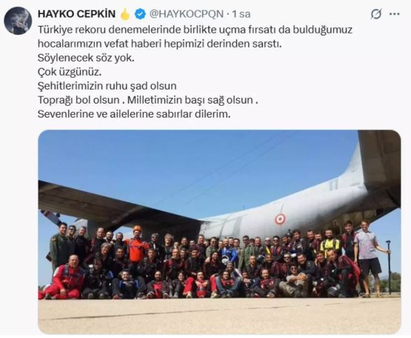 Hayko Cepkin şehit isimlerini görünce yıkıldı! Meğer daha önce birlikte uçmuşlar - Resim : 1
