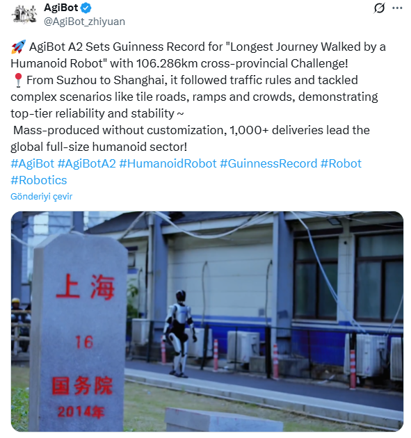 İnsansı robot dünya rekoru kırdı: 106 kilometre yürüdü - Resim : 1