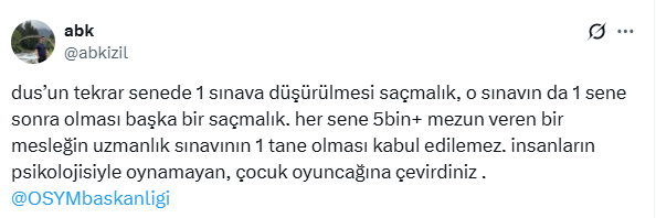 Diş hekimi adayları ÖSYM’ye isyan etti: Geleceklerini etkileyecek sınav yılda bir kez yapılacak - Resim : 4