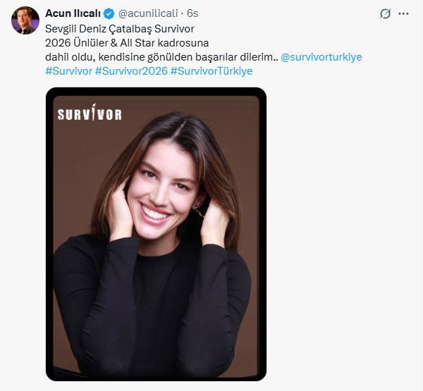 Acun Ilıcalı sekizinci bombasını açıkladı: Arka Sokaklar’ın Aslı Komiser’i Deniz Çatalbaş Survivor 2026 Ünlüler & All Star kadrosunda! - Resim : 4