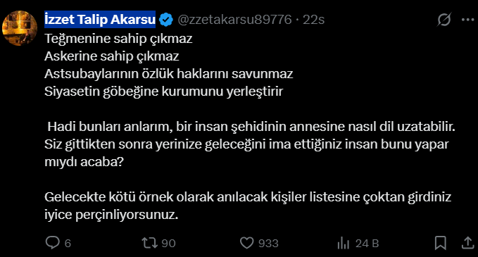 İhraç Teğmenden Yaşar Güler’e ‘şehit annesi’ tepkisi: Gelecekte kötü örnek olarak anılacak - Resim : 2