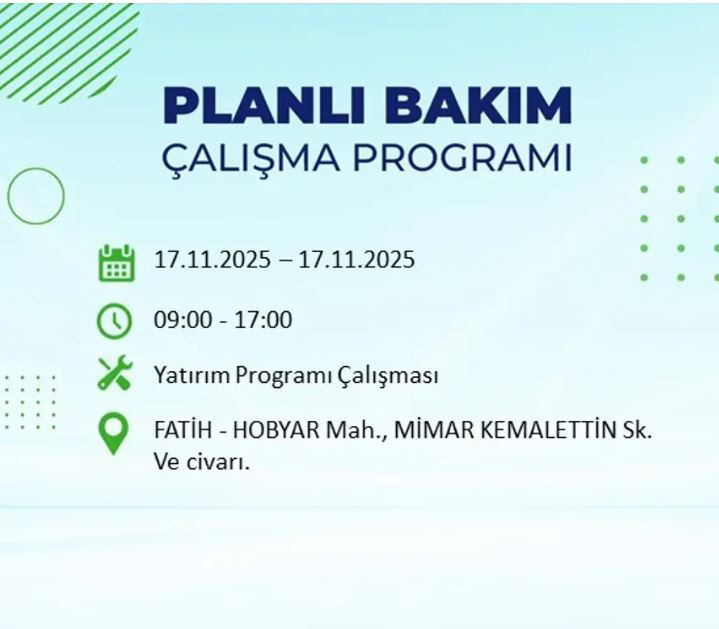 İstanbul'da yaşayanlar dikkat! 9 ilçede elektrikler kesilecek - Resim : 51