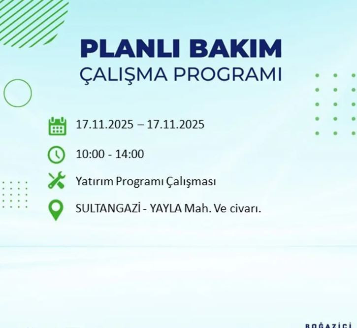 İstanbul'da yaşayanlar dikkat! 9 ilçede elektrikler kesilecek - Resim : 56
