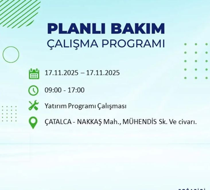İstanbul'da yaşayanlar dikkat! 9 ilçede elektrikler kesilecek - Resim : 54