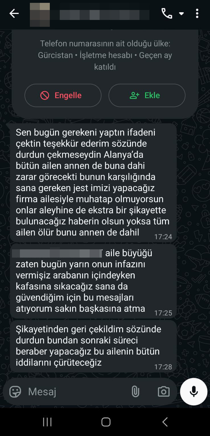 Antalya'da tehdit edilince duruşmada şikayetini çekti - Resim : 2