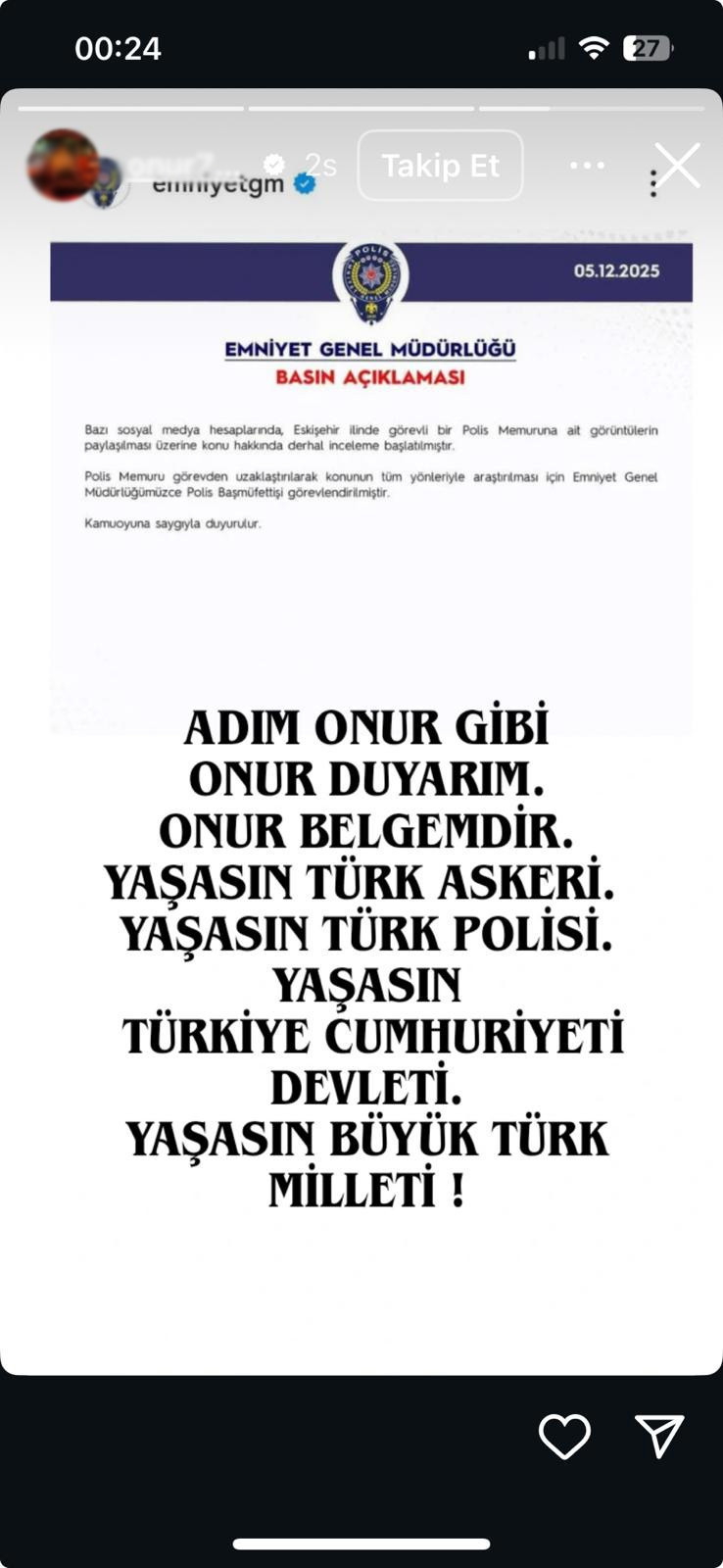 Açılım sürecine isyan etti! 'Uyuyamıyorum' diyen polis görevden uzaklaştırıldı - Resim : 2