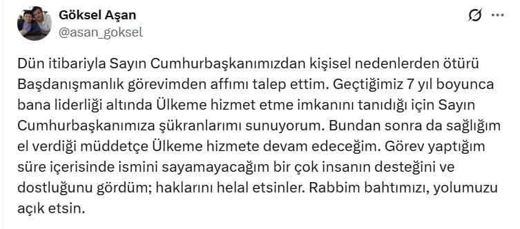 Erdoğan'ın başdanışmanı görevden 'affını' istedi! - Resim : 1