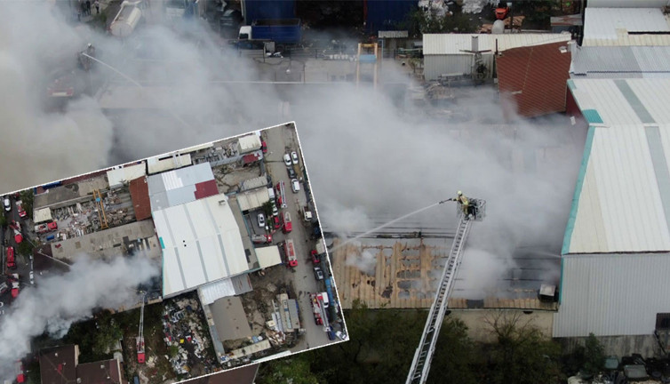 Ataşehir'de korkutan fabrika yangını! 4 işçi dumandan etkilendi