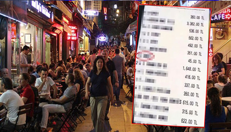 Ünlü meyhanede pes dedirten uygulama: Adisyonu gören gözlerine inanamadı!