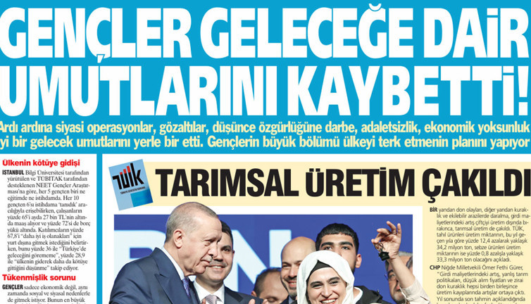 Gençler geleceğe dair umutlarını kaybetti!