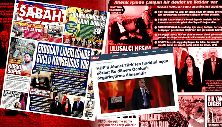 Nereden nereye: Ahmet Türk Sabah'ın manşetinde