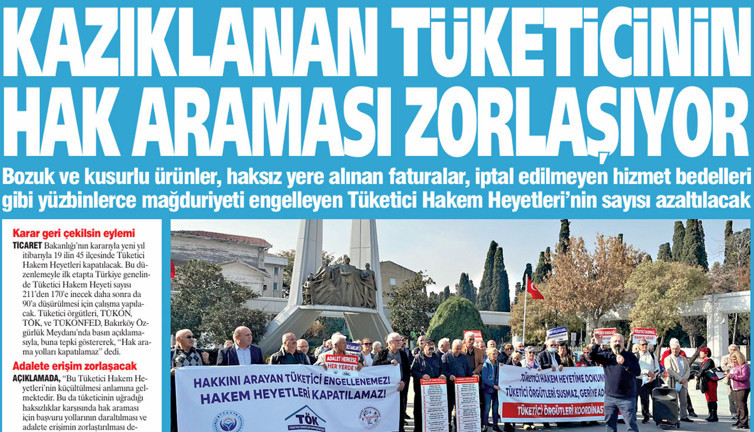 Yeniçağ Gazetesi: Kazıklanan tüketicinin hak araması zorlaşıyor