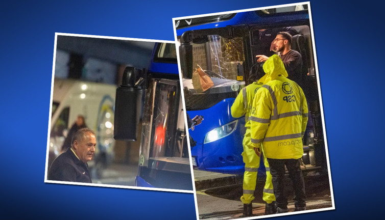 Dünya devinin otobüsüne saldırı! Maç öncesi pusu kurdular