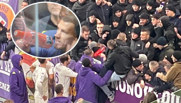 Dzeko megafonu eline aldı, taraftarlar neye uğradığını şaşırdı
