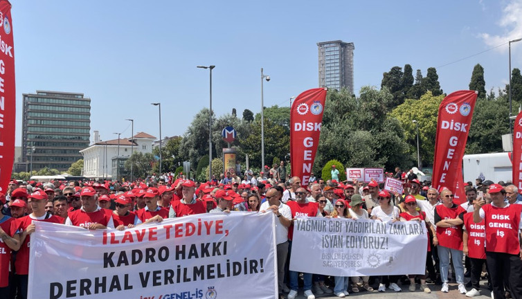 GENEL-İŞ Sendikası üyelerinden İstanbul’da iş bırakma eylemi