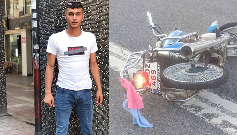 Motosikletten düştü, otomobil çarptı, hastane yolunda öldü