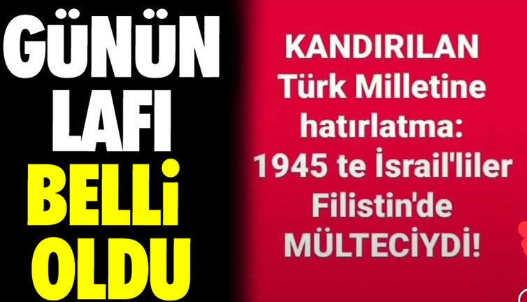 Günün lafı belli oldu