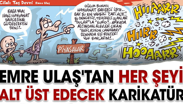 Emre Ulaş'tan her şeyi alt üstü edecek karikatür