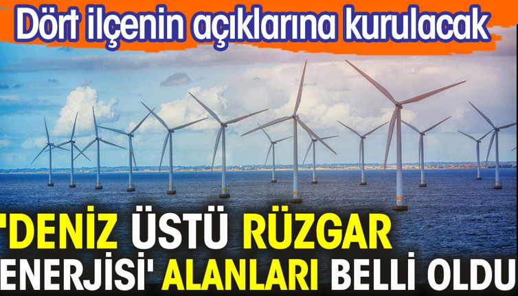 'Deniz üstü rüzgar enerjisi' alanları belli oldu