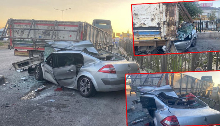 Bursa’da katilam gibi kaza. Otomobil park halindeki TIR'ın altına girdi: 4 ölü