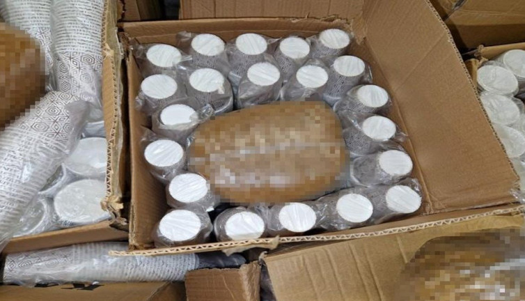 35 bin Euro'luk kaçak tütün ele geçirildi