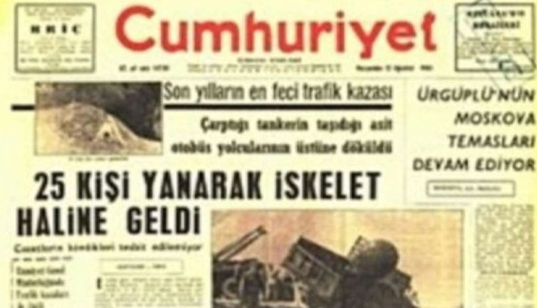 Cumhuriyet tarihinin en garip trafik kazası. 26 kişi hayatını kaybetmişti. Üstünden tam 58 yıl geçti