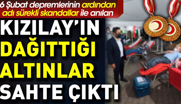 Kızılay'ın dağıttığı altınlar sahte çıktı