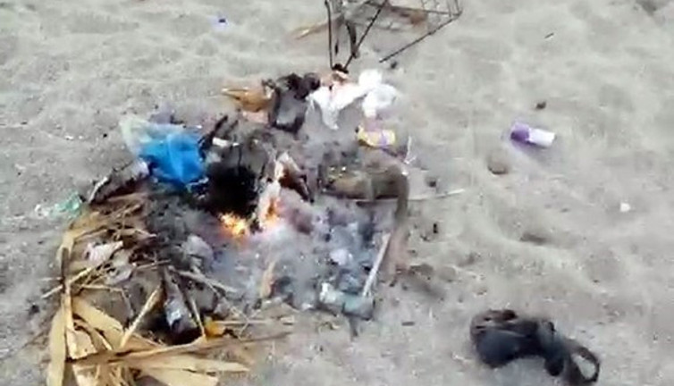 Caretta caretta yuvası üzerinde mangal yapanlara ceza