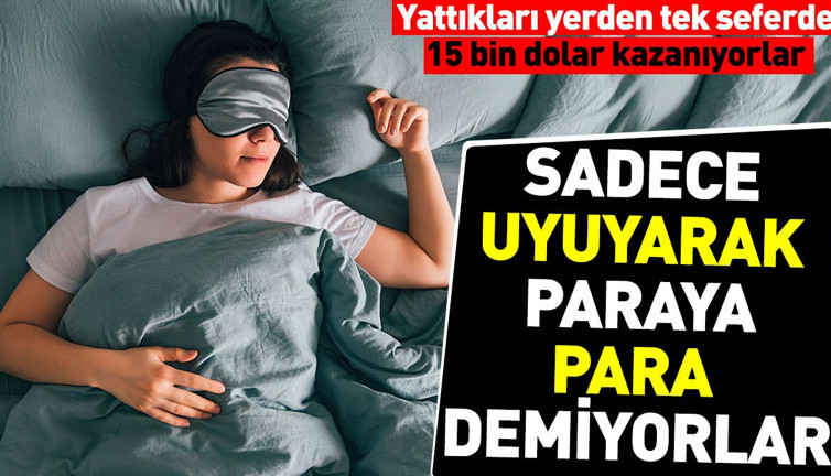 Sadece uyuyarak paraya para demiyorlar