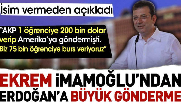 Ekrem İmamoğlu'ndan Erdoğan'a büyük gönderme