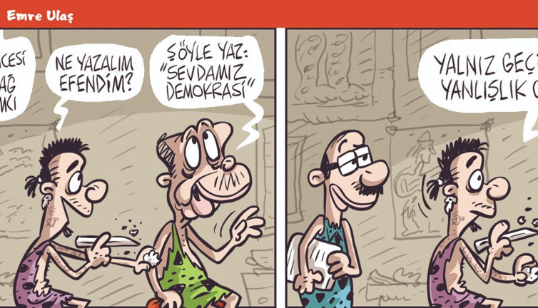 Sabaha kadar güldürecek Erdoğan karikatürü. Emre Ulaş çizdi