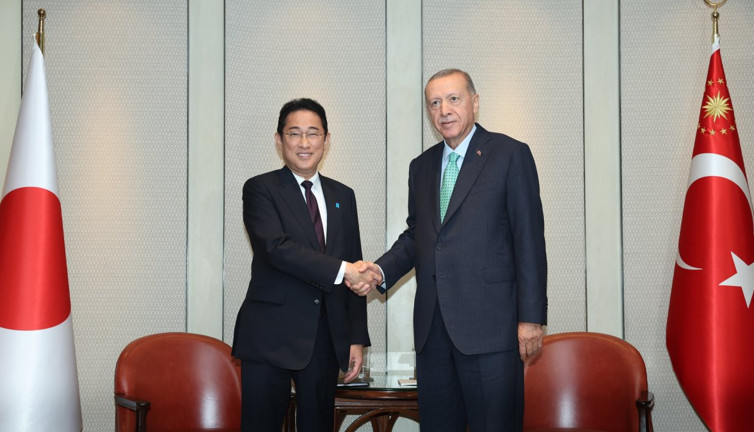 Cumhurbaşkanı Erdoğan, Japonya Başbakanı Fumio ile görüştü