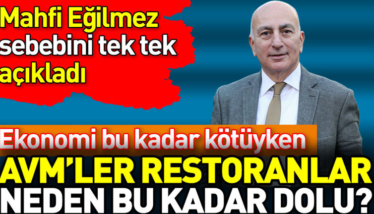 Mahfi Eğilmez ekonomi bu kadar kötüyken AVM ve restoranların neden ağzına kadar dolu olduğunu açıkladı