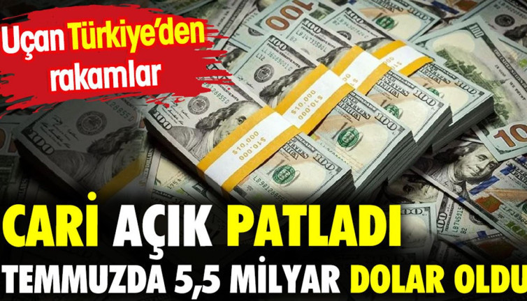 Cari açık patladı temmuzda 5,5 milyar dolar oldu