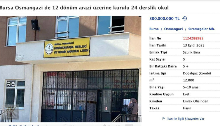 Bursa’da ‘satılık devlet okulu’ iddialarına valilikten açıklama