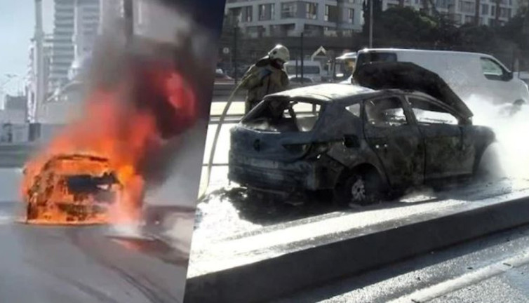 Bakımdan aldı, 5 kilometre sonra alev alev yandı