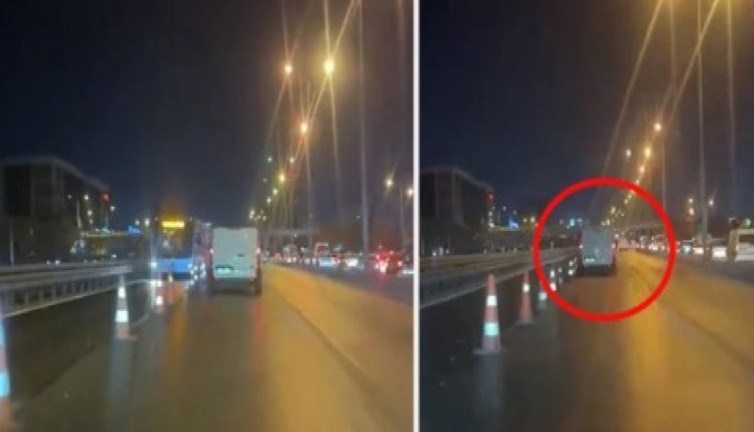 Çarptığı dubaları metrobüs yoluna devirerek ilerledi: Bunun adı düpedüz cinayete teşebbüs