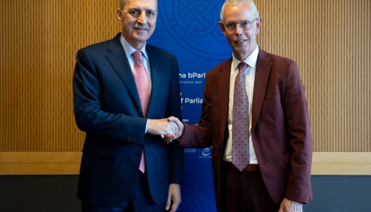 TBMM Başkanı Kurtulmuş, AKPM Başkanı Kox ile görüştü