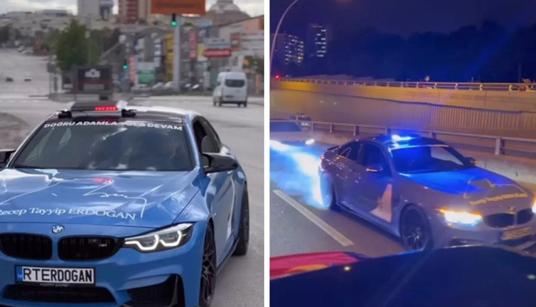 Pudra şekerci Ayvatoğlu çakarlı lüks arabayla ortaya çıktı