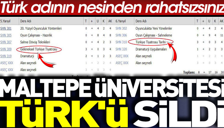 Maltepe Üniversitesi Türk'ü sildi. Türk adının nesinden rahatsızsınız