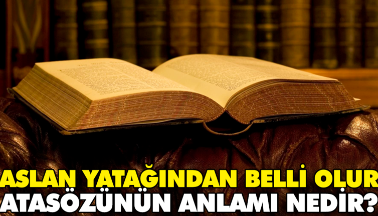 Aslan yatağından belli olur atasözünün anlamı nedir?