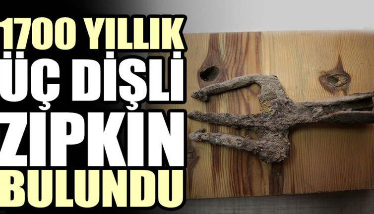 1700 yıllık üç dişli zıpkın bulundu