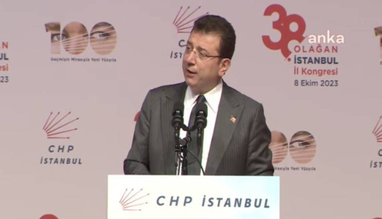 İmamoğlu’nun konuşmasını Kılıçdaroğlu sloganı atarak kestiler