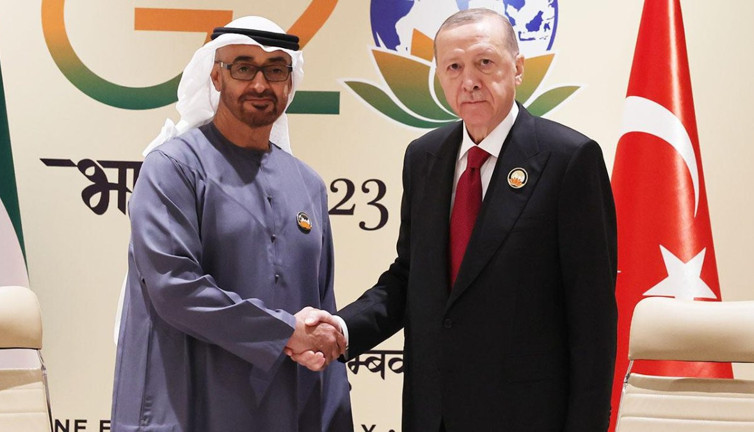 Cumhurbaşkanı Erdoğan, BAE Devlet Başkanı Al Nahyan ile görüştü