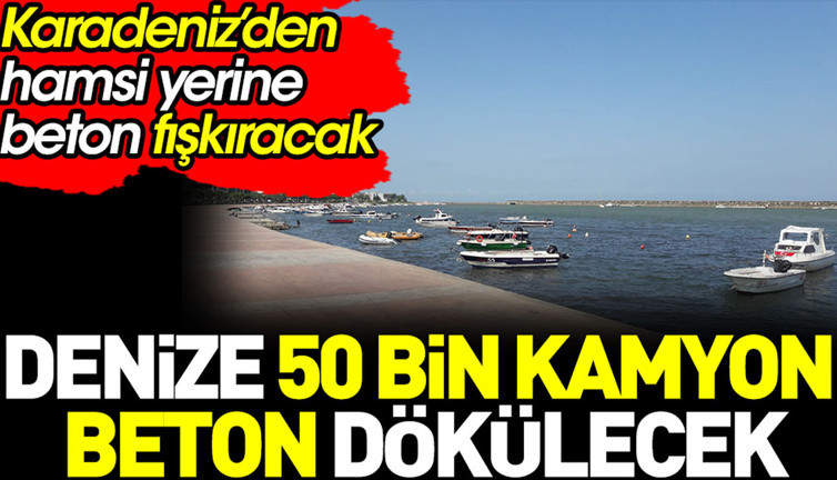 Denize 50 bin kamyon beton dökülecek. Karadeniz’den hamsi yerine beton fışkıracak