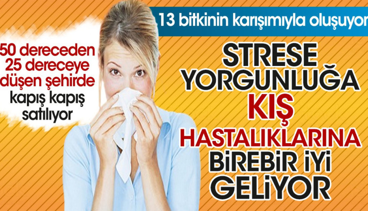 13 bitkinin karışımıyla oluşuyor. Strese yorgunluğa kış hastalıklarına birebir iyi geliyor
