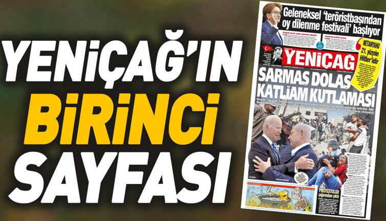 Yeniçağ Gazetesi'nin 1. sayfası (19 Ekim 2023)